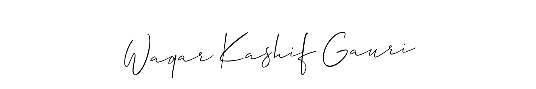 How to Draw Waqar Kashif Gauri signature style? Allison_Script is a latest design signature styles for name Waqar Kashif Gauri. Waqar Kashif Gauri signature style 2 images and pictures png