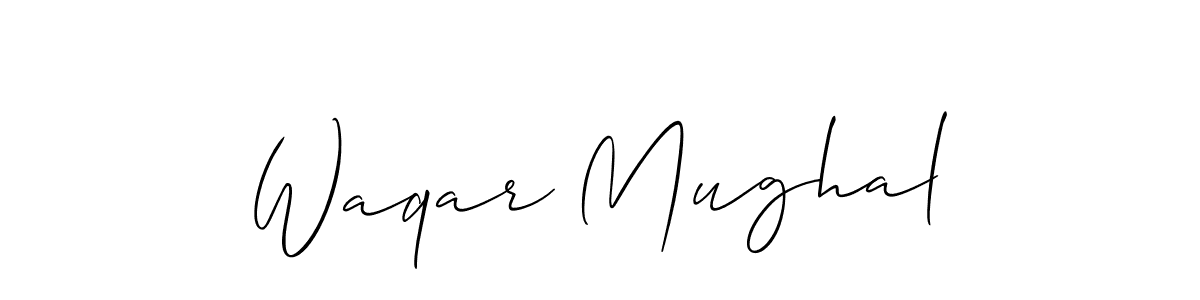 You should practise on your own different ways (Allison_Script) to write your name (Waqar Mughal) in signature. don't let someone else do it for you. Waqar Mughal signature style 2 images and pictures png