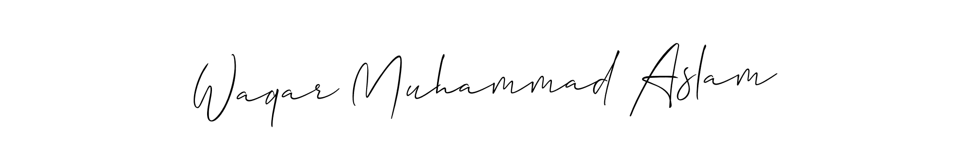 Similarly Allison_Script is the best handwritten signature design. Signature creator online .You can use it as an online autograph creator for name Waqar Muhammad Aslam. Waqar Muhammad Aslam signature style 2 images and pictures png