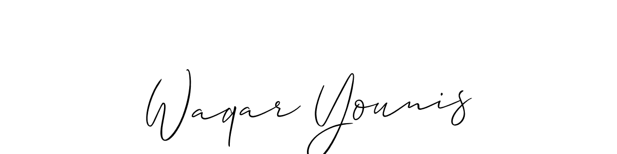 Make a beautiful signature design for name Waqar Younis. Use this online signature maker to create a handwritten signature for free. Waqar Younis signature style 2 images and pictures png