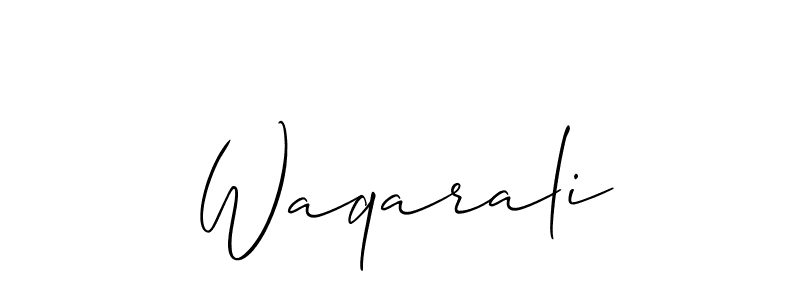 Also You can easily find your signature by using the search form. We will create Waqarali name handwritten signature images for you free of cost using Allison_Script sign style. Waqarali signature style 2 images and pictures png