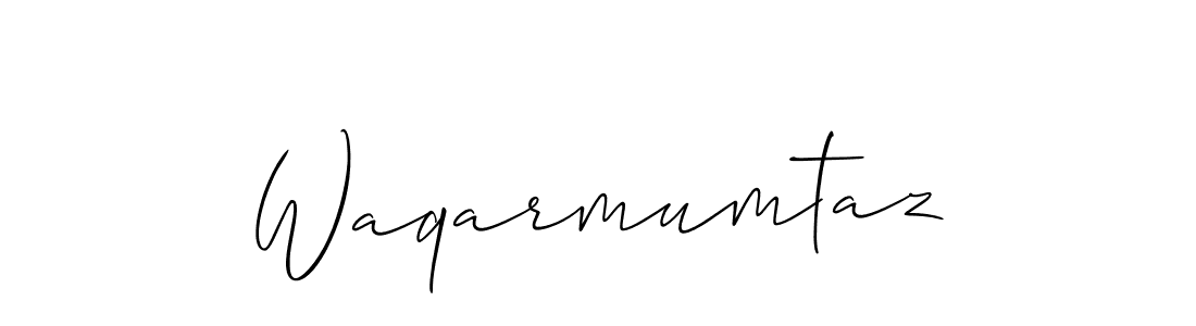 Also we have Waqarmumtaz name is the best signature style. Create professional handwritten signature collection using Allison_Script autograph style. Waqarmumtaz signature style 2 images and pictures png