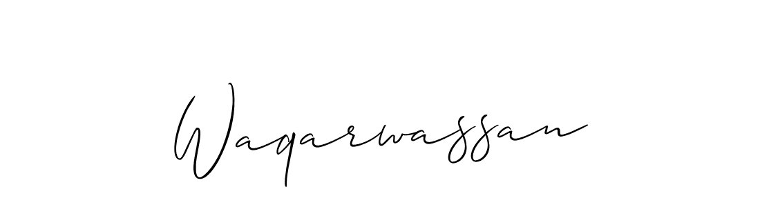 if you are searching for the best signature style for your name Waqarwassan. so please give up your signature search. here we have designed multiple signature styles  using Allison_Script. Waqarwassan signature style 2 images and pictures png