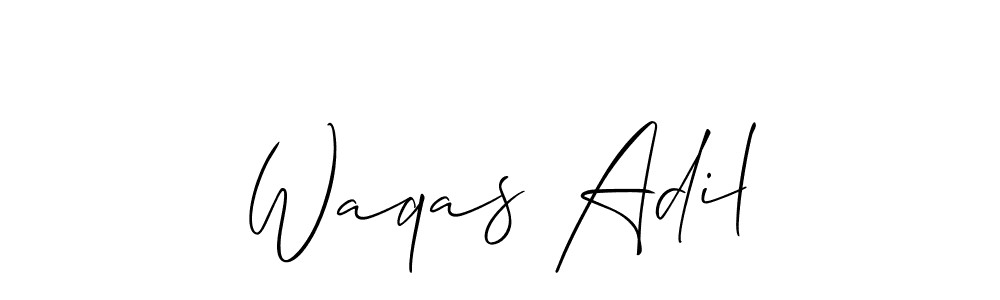 Also we have Waqas Adil name is the best signature style. Create professional handwritten signature collection using Allison_Script autograph style. Waqas Adil signature style 2 images and pictures png