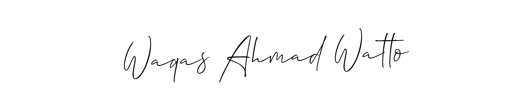 Make a beautiful signature design for name Waqas Ahmad Watto. Use this online signature maker to create a handwritten signature for free. Waqas Ahmad Watto signature style 2 images and pictures png