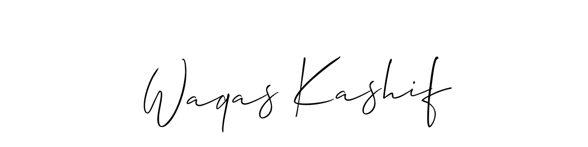 Design your own signature with our free online signature maker. With this signature software, you can create a handwritten (Allison_Script) signature for name Waqas Kashif. Waqas Kashif signature style 2 images and pictures png