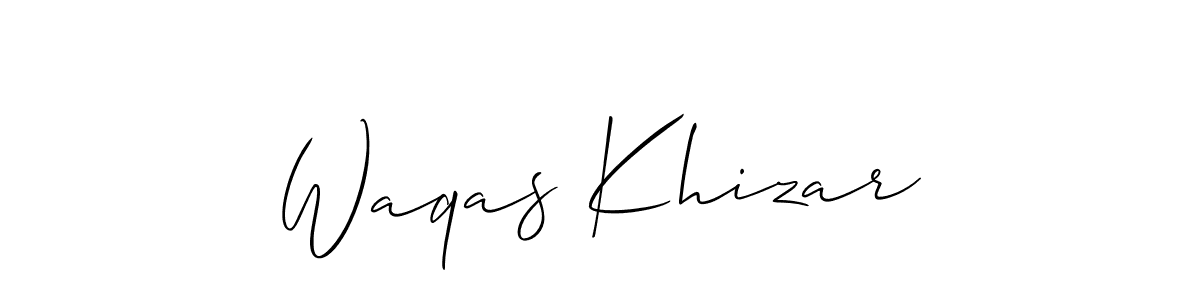 How to make Waqas Khizar signature? Allison_Script is a professional autograph style. Create handwritten signature for Waqas Khizar name. Waqas Khizar signature style 2 images and pictures png