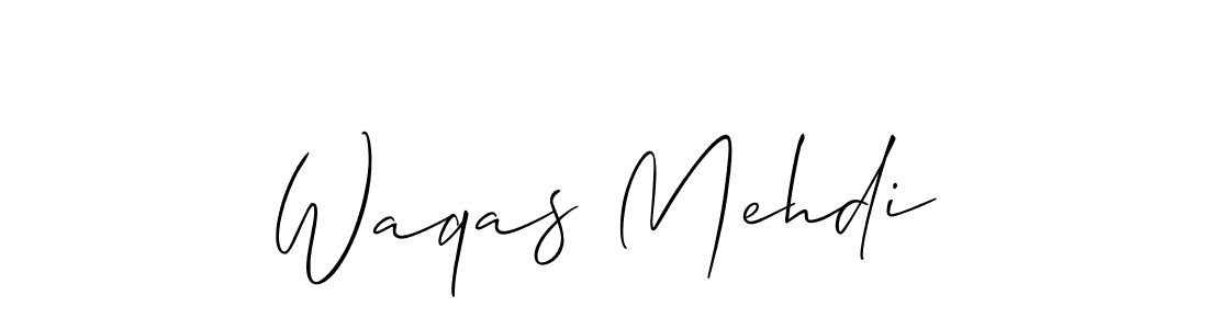 How to make Waqas Mehdi signature? Allison_Script is a professional autograph style. Create handwritten signature for Waqas Mehdi name. Waqas Mehdi signature style 2 images and pictures png