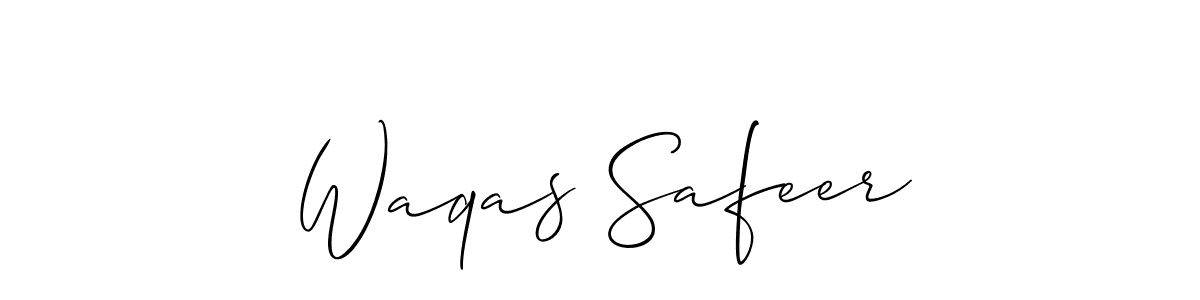 Create a beautiful signature design for name Waqas Safeer. With this signature (Allison_Script) fonts, you can make a handwritten signature for free. Waqas Safeer signature style 2 images and pictures png