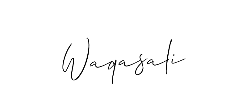 Create a beautiful signature design for name Waqasali. With this signature (Allison_Script) fonts, you can make a handwritten signature for free. Waqasali signature style 2 images and pictures png