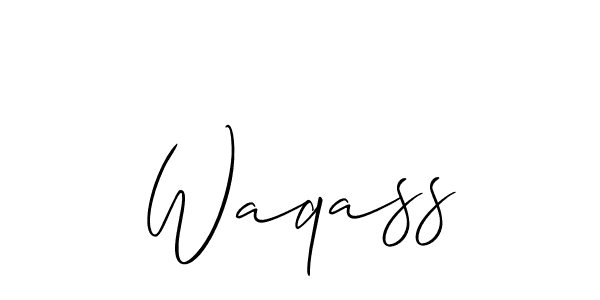 if you are searching for the best signature style for your name Waqass. so please give up your signature search. here we have designed multiple signature styles  using Allison_Script. Waqass signature style 2 images and pictures png