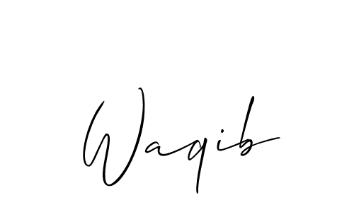 Also You can easily find your signature by using the search form. We will create Waqib name handwritten signature images for you free of cost using Allison_Script sign style. Waqib signature style 2 images and pictures png