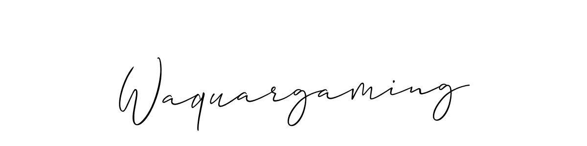if you are searching for the best signature style for your name Waquargaming. so please give up your signature search. here we have designed multiple signature styles  using Allison_Script. Waquargaming signature style 2 images and pictures png
