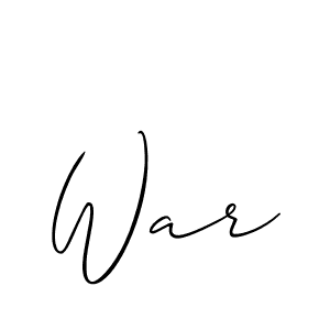 Make a beautiful signature design for name War. Use this online signature maker to create a handwritten signature for free. War signature style 2 images and pictures png
