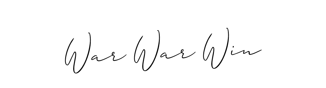 Check out images of Autograph of War War Win name. Actor War War Win Signature Style. Allison_Script is a professional sign style online. War War Win signature style 2 images and pictures png