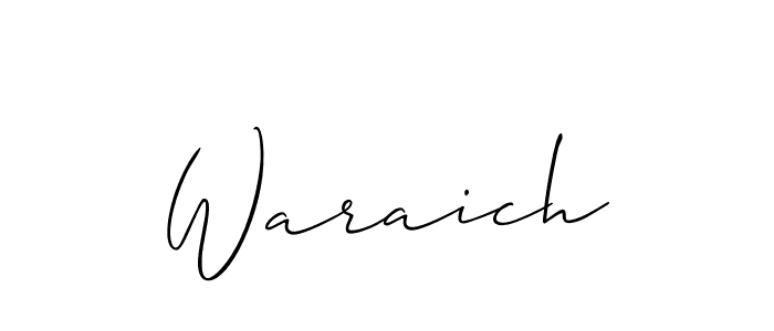 if you are searching for the best signature style for your name Waraich. so please give up your signature search. here we have designed multiple signature styles  using Allison_Script. Waraich signature style 2 images and pictures png