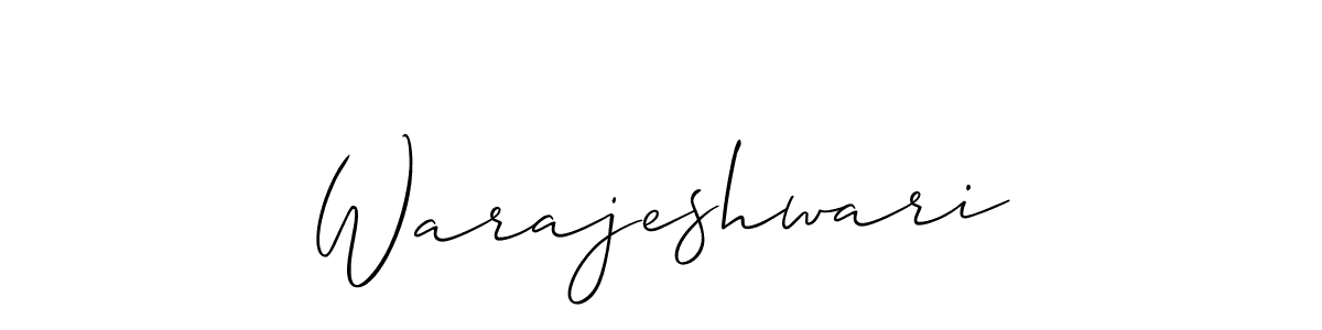 How to make Warajeshwari name signature. Use Allison_Script style for creating short signs online. This is the latest handwritten sign. Warajeshwari signature style 2 images and pictures png