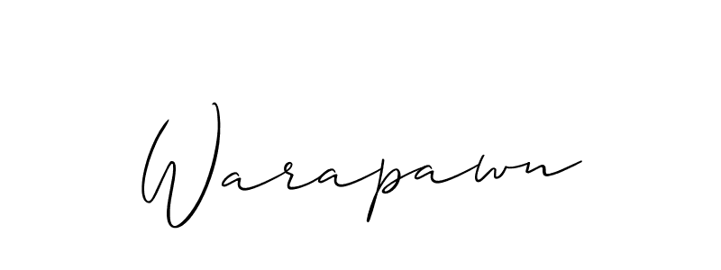 Design your own signature with our free online signature maker. With this signature software, you can create a handwritten (Allison_Script) signature for name Warapawn. Warapawn signature style 2 images and pictures png