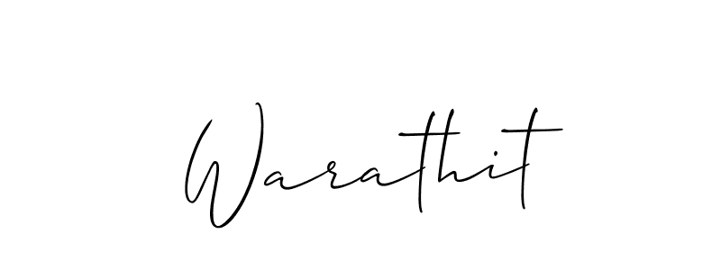 Create a beautiful signature design for name Warathit. With this signature (Allison_Script) fonts, you can make a handwritten signature for free. Warathit signature style 2 images and pictures png