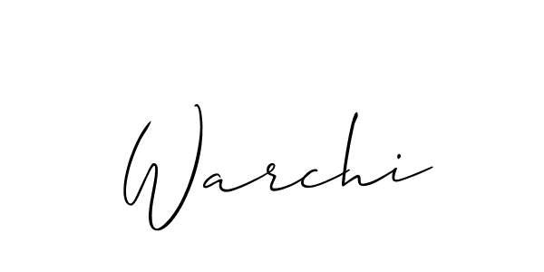 Use a signature maker to create a handwritten signature online. With this signature software, you can design (Allison_Script) your own signature for name Warchi. Warchi signature style 2 images and pictures png