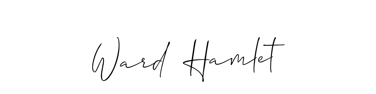 How to make Ward  Hamlet signature? Allison_Script is a professional autograph style. Create handwritten signature for Ward  Hamlet name. Ward  Hamlet signature style 2 images and pictures png