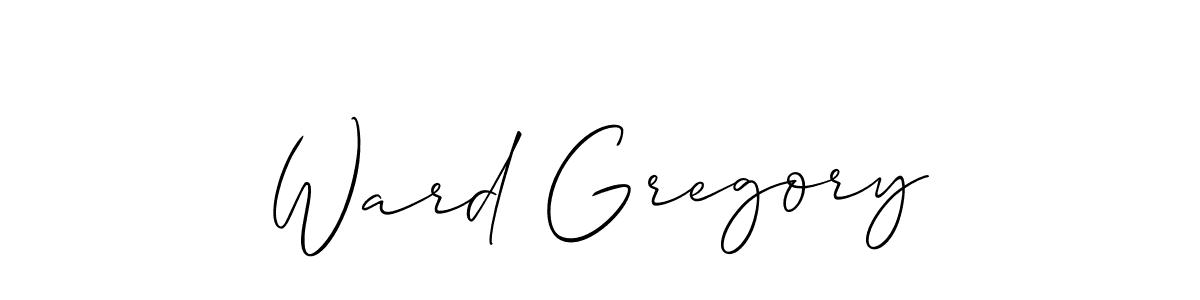 Ward Gregory stylish signature style. Best Handwritten Sign (Allison_Script) for my name. Handwritten Signature Collection Ideas for my name Ward Gregory. Ward Gregory signature style 2 images and pictures png