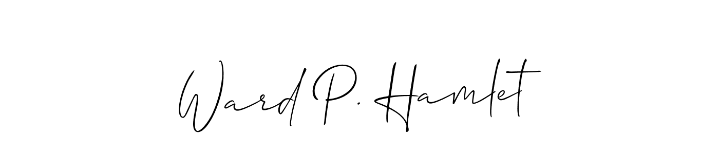 Design your own signature with our free online signature maker. With this signature software, you can create a handwritten (Allison_Script) signature for name Ward P. Hamlet. Ward P. Hamlet signature style 2 images and pictures png