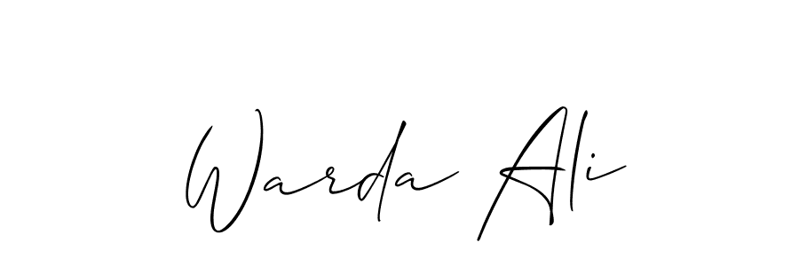 Best and Professional Signature Style for Warda Ali. Allison_Script Best Signature Style Collection. Warda Ali signature style 2 images and pictures png