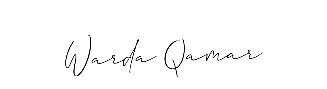 Also we have Warda Qamar name is the best signature style. Create professional handwritten signature collection using Allison_Script autograph style. Warda Qamar signature style 2 images and pictures png