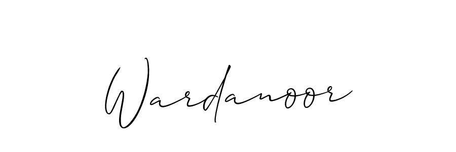 Use a signature maker to create a handwritten signature online. With this signature software, you can design (Allison_Script) your own signature for name Wardanoor. Wardanoor signature style 2 images and pictures png