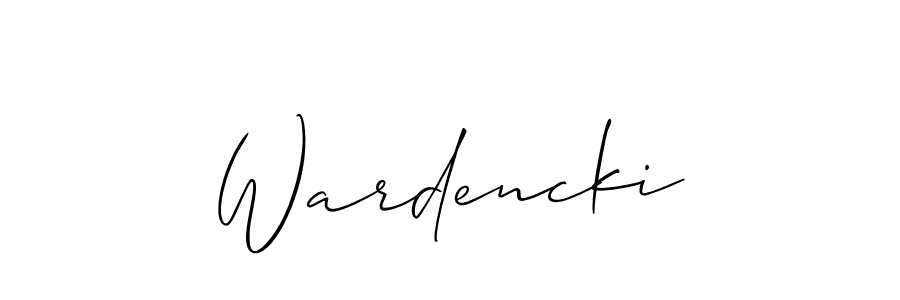 Make a beautiful signature design for name Wardencki. Use this online signature maker to create a handwritten signature for free. Wardencki signature style 2 images and pictures png