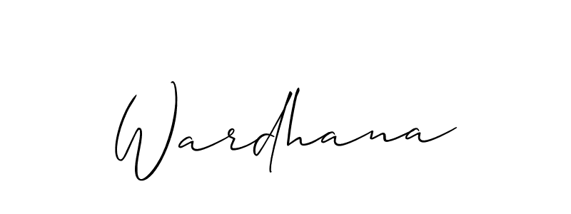 Wardhana stylish signature style. Best Handwritten Sign (Allison_Script) for my name. Handwritten Signature Collection Ideas for my name Wardhana. Wardhana signature style 2 images and pictures png