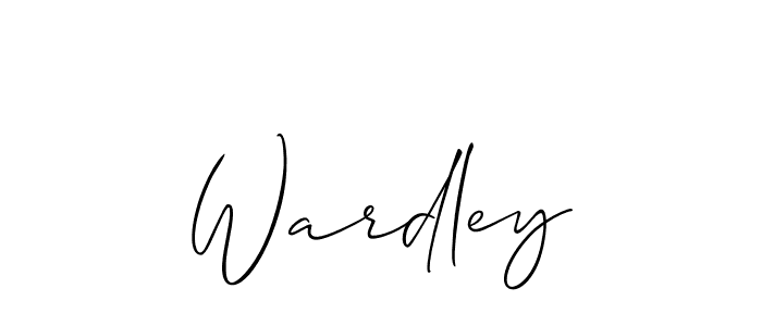 Make a beautiful signature design for name Wardley. With this signature (Allison_Script) style, you can create a handwritten signature for free. Wardley signature style 2 images and pictures png