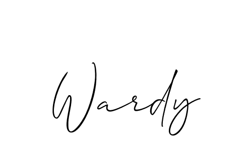 You should practise on your own different ways (Allison_Script) to write your name (Wardy) in signature. don't let someone else do it for you. Wardy signature style 2 images and pictures png