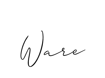 Design your own signature with our free online signature maker. With this signature software, you can create a handwritten (Allison_Script) signature for name Ware. Ware signature style 2 images and pictures png