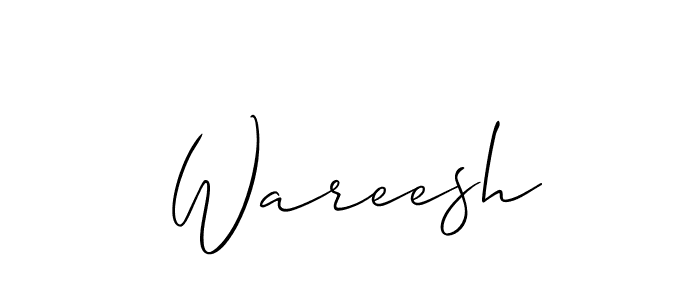 The best way (Allison_Script) to make a short signature is to pick only two or three words in your name. The name Wareesh include a total of six letters. For converting this name. Wareesh signature style 2 images and pictures png