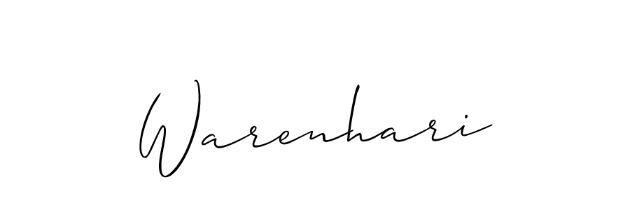 Also we have Warenhari name is the best signature style. Create professional handwritten signature collection using Allison_Script autograph style. Warenhari signature style 2 images and pictures png