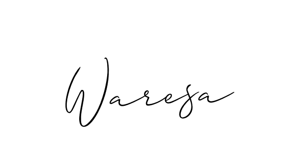 Best and Professional Signature Style for Waresa. Allison_Script Best Signature Style Collection. Waresa signature style 2 images and pictures png