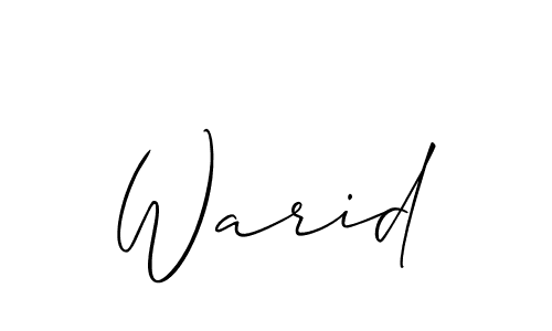 Also You can easily find your signature by using the search form. We will create Warid name handwritten signature images for you free of cost using Allison_Script sign style. Warid signature style 2 images and pictures png