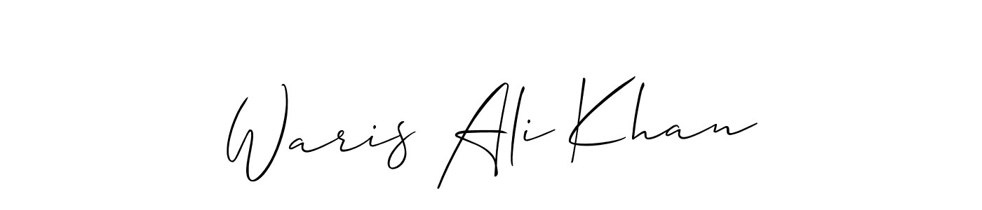 You should practise on your own different ways (Allison_Script) to write your name (Waris Ali Khan) in signature. don't let someone else do it for you. Waris Ali Khan signature style 2 images and pictures png