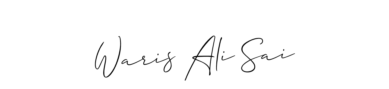 How to Draw Waris Ali Sai signature style? Allison_Script is a latest design signature styles for name Waris Ali Sai. Waris Ali Sai signature style 2 images and pictures png