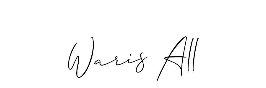 How to make Waris All signature? Allison_Script is a professional autograph style. Create handwritten signature for Waris All name. Waris All signature style 2 images and pictures png