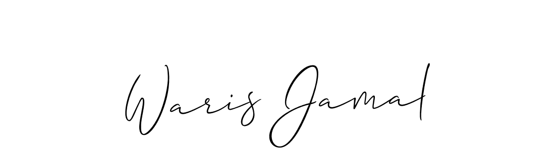 Allison_Script is a professional signature style that is perfect for those who want to add a touch of class to their signature. It is also a great choice for those who want to make their signature more unique. Get Waris Jamal name to fancy signature for free. Waris Jamal signature style 2 images and pictures png