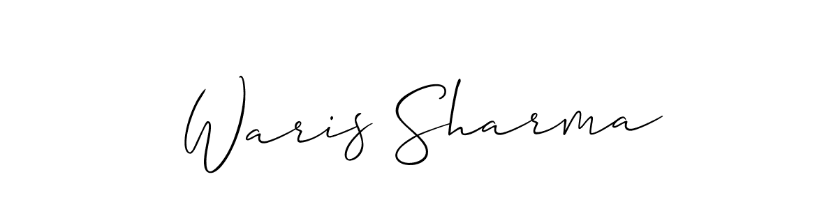 This is the best signature style for the Waris Sharma name. Also you like these signature font (Allison_Script). Mix name signature. Waris Sharma signature style 2 images and pictures png