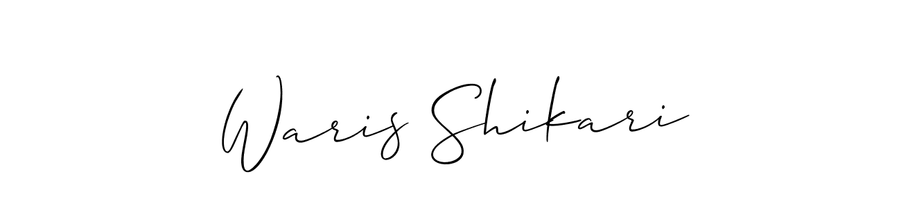 This is the best signature style for the Waris Shikari name. Also you like these signature font (Allison_Script). Mix name signature. Waris Shikari signature style 2 images and pictures png