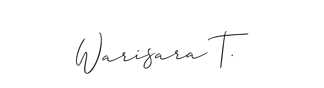 Make a beautiful signature design for name Warisara T.. Use this online signature maker to create a handwritten signature for free. Warisara T. signature style 2 images and pictures png