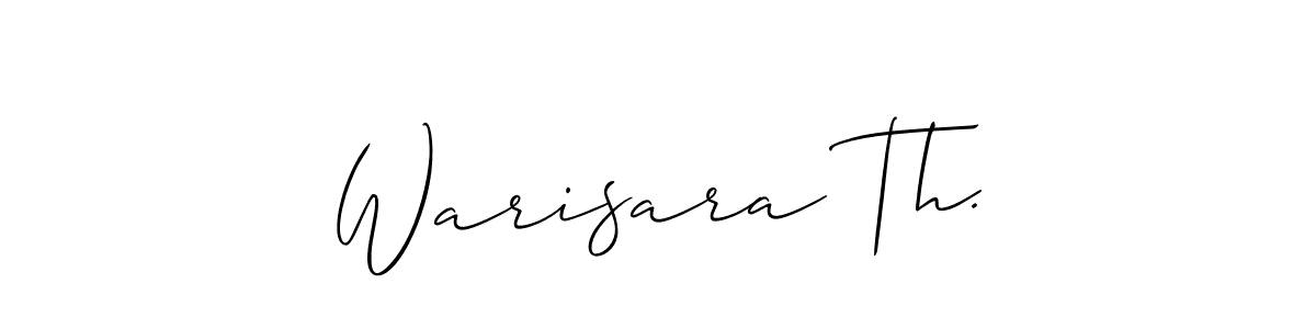 Make a short Warisara Th. signature style. Manage your documents anywhere anytime using Allison_Script. Create and add eSignatures, submit forms, share and send files easily. Warisara Th. signature style 2 images and pictures png