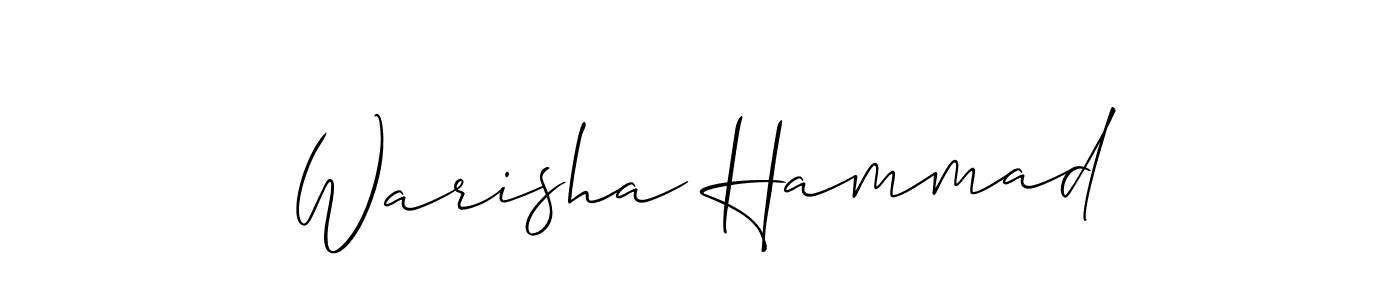 You can use this online signature creator to create a handwritten signature for the name Warisha Hammad. This is the best online autograph maker. Warisha Hammad signature style 2 images and pictures png