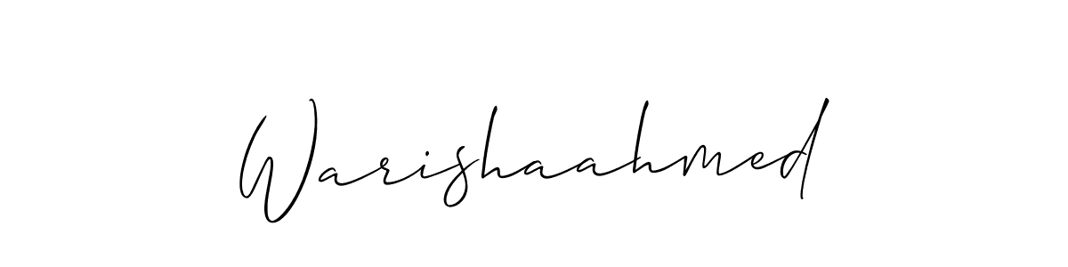 if you are searching for the best signature style for your name Warishaahmed. so please give up your signature search. here we have designed multiple signature styles  using Allison_Script. Warishaahmed signature style 2 images and pictures png