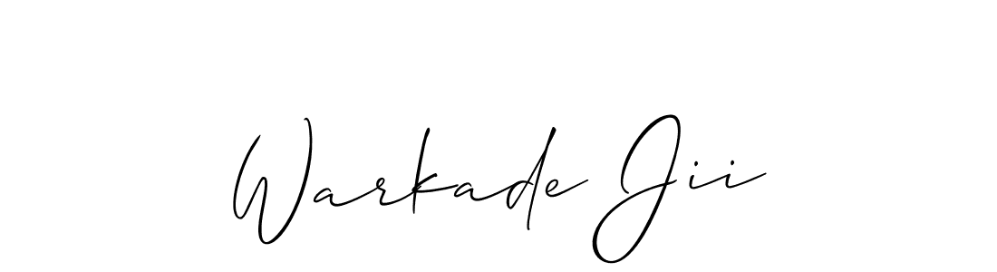 Create a beautiful signature design for name Warkade Jii. With this signature (Allison_Script) fonts, you can make a handwritten signature for free. Warkade Jii signature style 2 images and pictures png